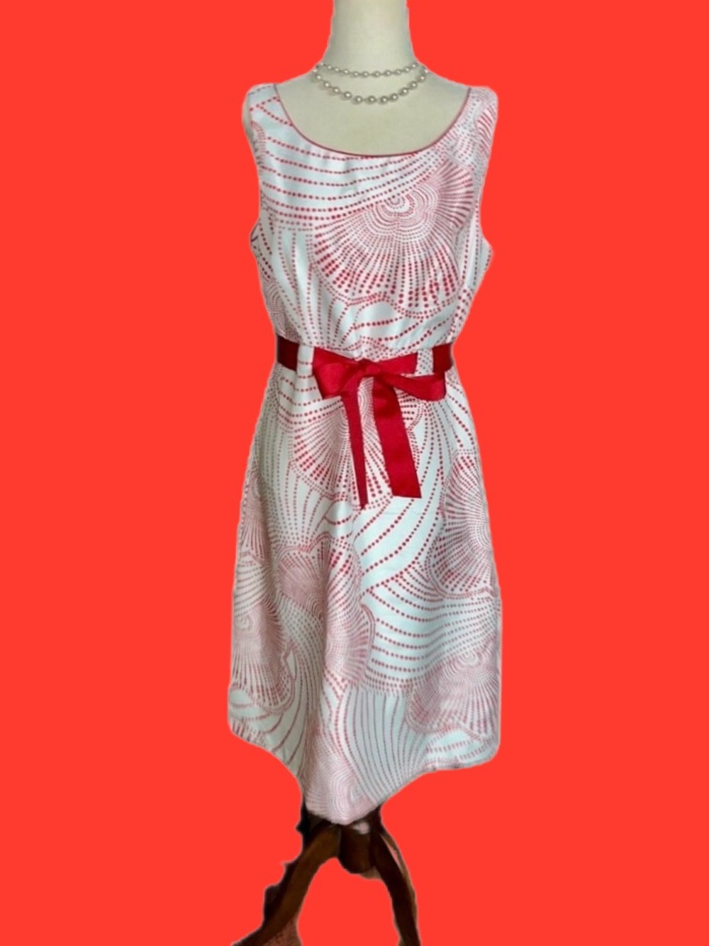 Sheri Martin New York ~ Size 8 ~ Retro ~ Red/ White ~ Polka Dots ~ Summer Dress